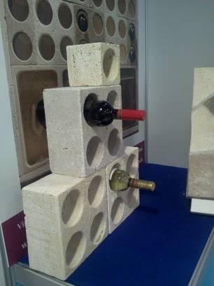  WineMod Design:Modular System in travertine antique for cellar,winery and winebar